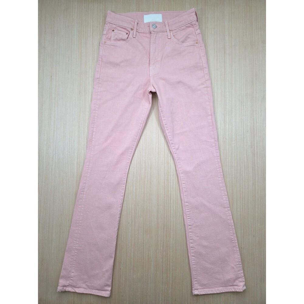 MOTHER Superior The Insider Hover High Rise Denim Jeans In Peach Size 26 x 30